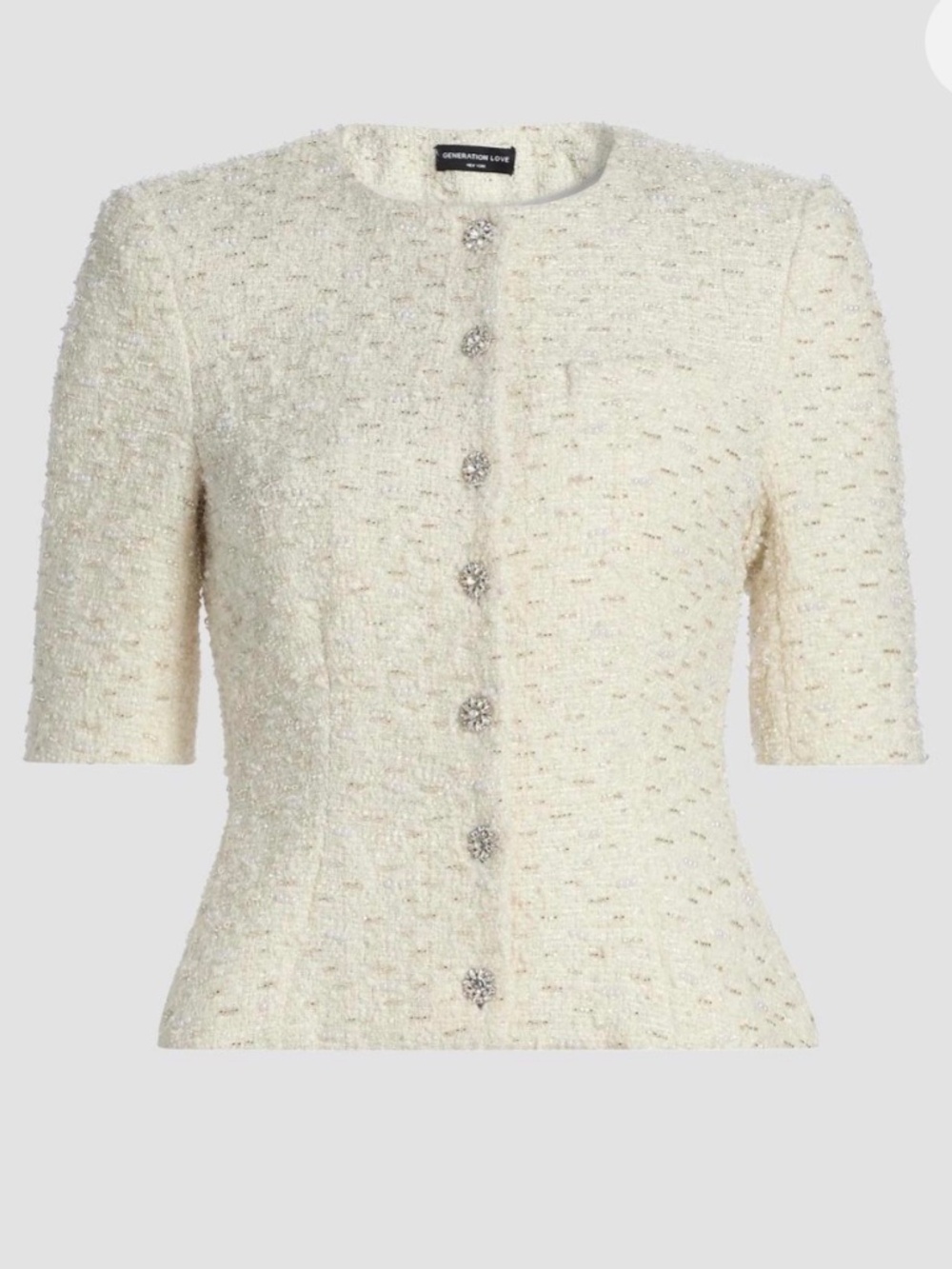 Generation Love Tashi Short-Sleeve Tweed Jacket
